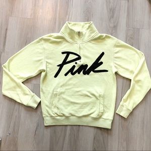 Victoria Secret PINK bright yellow sweatshirt
